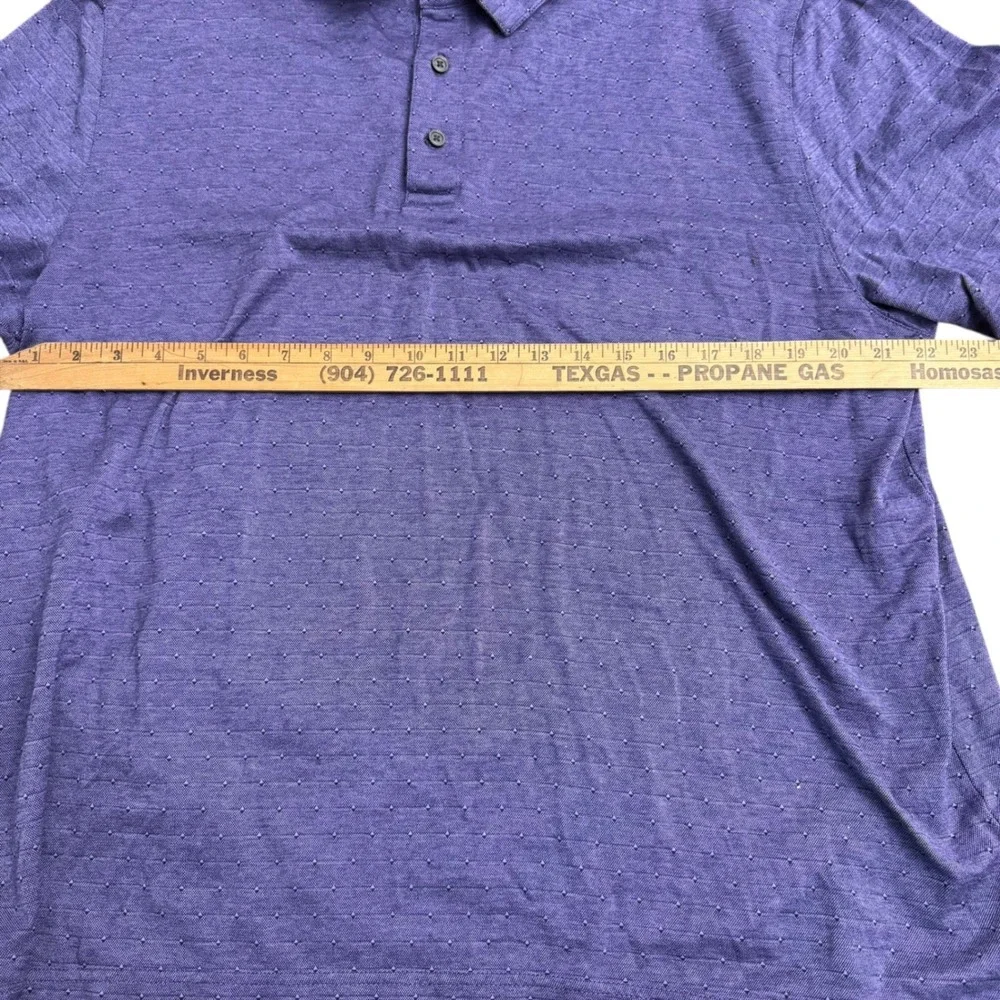 Jos A Bank Traveler Mens XL Purple‎ Geo Print Short Sleeve Polo Shirt